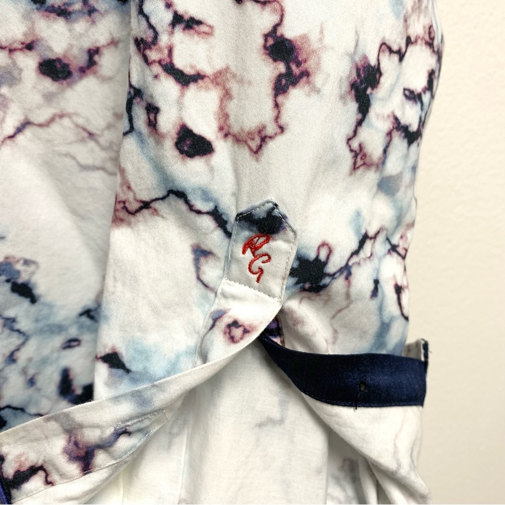 Robert Graham Marble Artwork Print Long Sleeve Button Shirt Classic Fit Size M - Picture 7 of 16